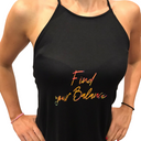 Top Danza Donna Nero “Find Your Balance”