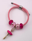 Bracciale con ballerina e cordino colorato – Gioiello danza per ballerine