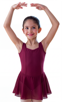 Body Danza Classica Bambina con Spalline Larghe e Gonnellino Integrato