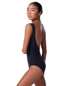 Body Danza Classica Nero Donna con Scollo a Barca e Schiena Scoperta - Modello EL105W
