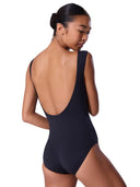 Body Danza Classica Nero Donna con Scollo a Barca e Schiena Scoperta - Modello EL105W