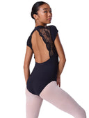 Body Danza Donna Capezio EL107W | Maniche Corte e Zip Frontale