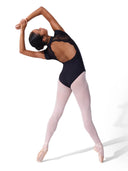 Body Danza Donna Capezio EL107W | Maniche Corte e Zip Frontale