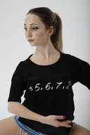 T-shirt Danza Donna “5,6,7,8” Nera – Abbigliamento Dancewear