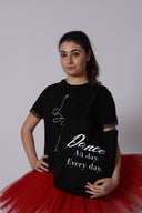 Borsa danza “Dance All Day Every Day” – Shopper nera in cotone per ballerine