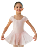 Body Danza Classica Bambina con Gonnellino Integrato e Maniche Corte