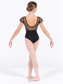 Body Danza Classica Donna Nero con Pizzo Floreale e Tulle | Abbigliamento Danza