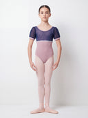 BODY DA DANZA CLASSICA BAMBINA BICOLORE CON MANICHE A PALLONCINO