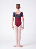 BODY DA DANZA CLASSICA BAMBINA BICOLORE CON MANICHE A PALLONCINO