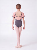 BODY DA DANZA CLASSICA BAMBINA BICOLORE CON MANICHE A PALLONCINO