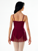 Body Danza Classica Donna con Spalline Sottili e Gonnellino Integrato - Modello Daphne