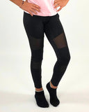 Leggings Danza Bambina con Inserti in Rete