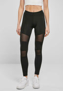 LEGGINS CON INSERTI ORIZZONTALI TRASPARENTI