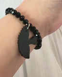 Bracciale con charm scarpetta da punta nera