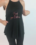 Top Danza Donna Nero “Find Your Balance”
