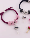 Bracciale con ballerina e cordino colorato – Gioiello danza per ballerine