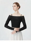 Crop Top Danza a Maniche Lunghe in Mesh | StoreDance